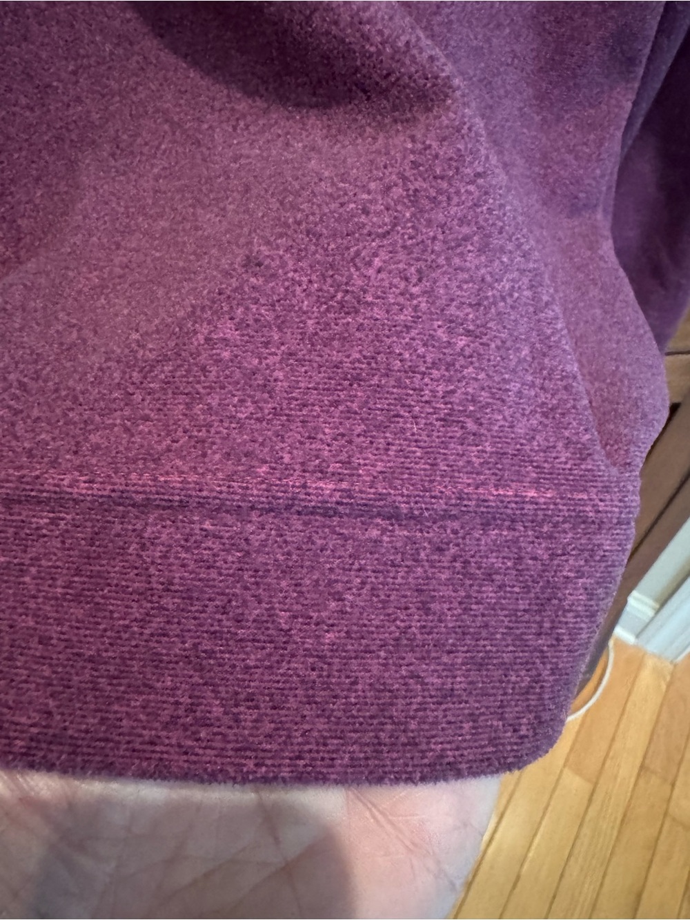 Adidas Ladies XL Heather Magenta Oversized Fleece Hoodie w/Kangaroo Zip Pockets. - Picture 7 of 15